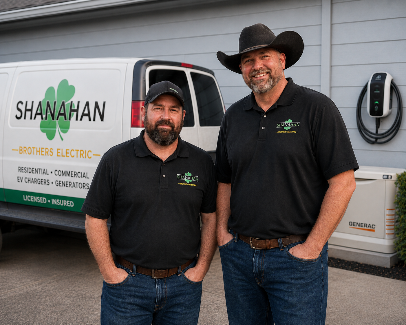 Joe Shanahan and his brother, owners of Shanahan Brothers Electric
